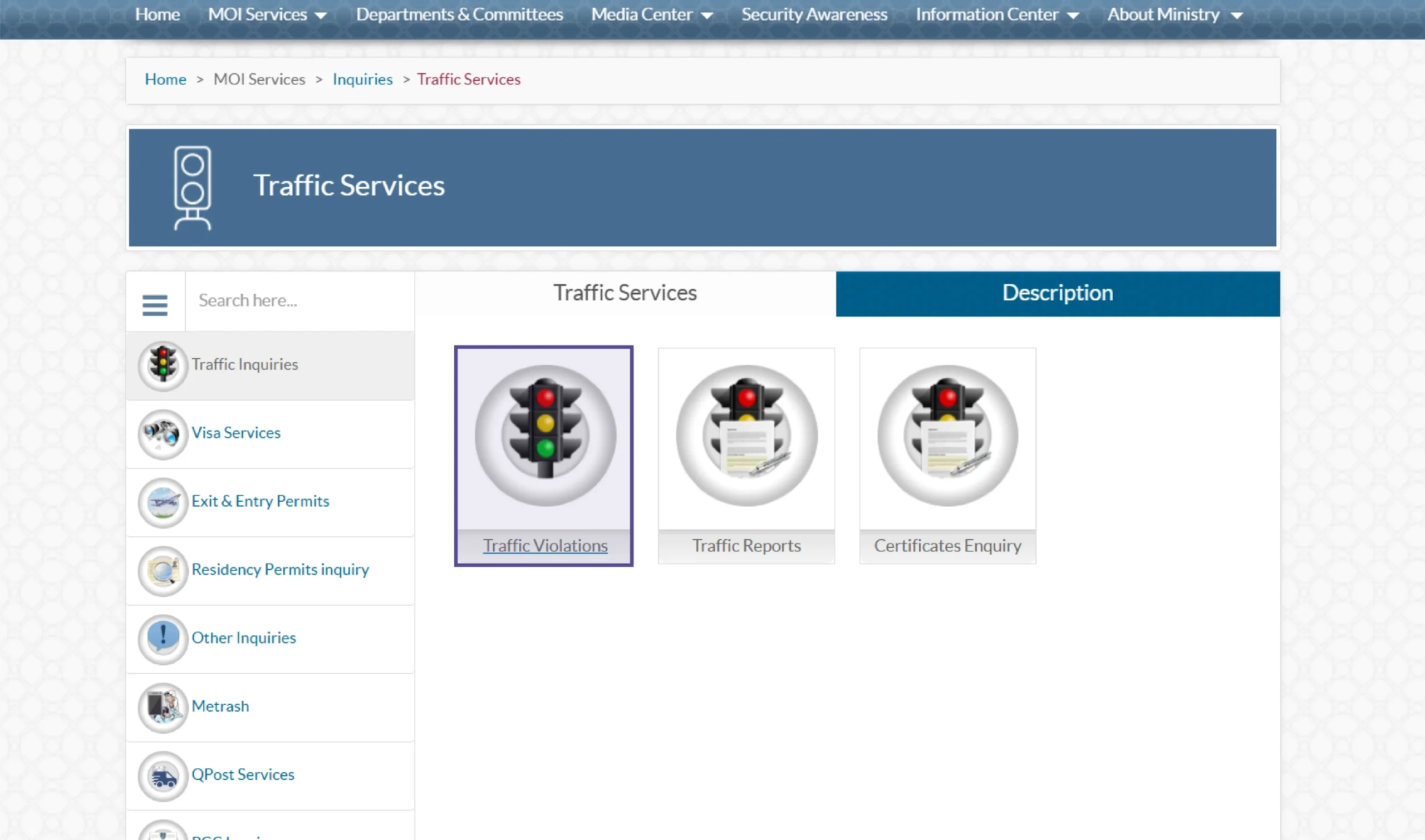 Moi traffic violation